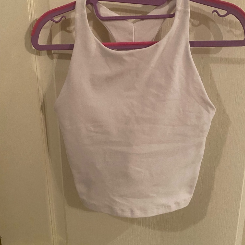 Beyond Yoga tank top bra, White, Medium